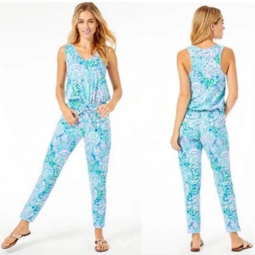 Lilly Pulitzer Paulina Jumpsuit In Full Bloom Size M